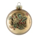 Clayre & Eef Boule de Noël Ø 8x8 cm Couleur or Verre