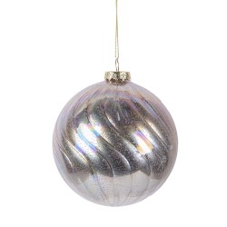 Clayre & Eef Boule de Noël Ø 10x10 cm Rose Verre