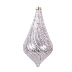 Clayre & Eef Boule de Noël Ø 8x17 cm Rose Verre