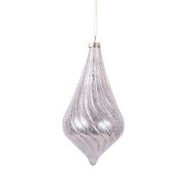 Clayre & Eef Boule de Noël Ø 8x17 cm Rose Verre
