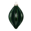 Clayre & Eef Weihnachtskugel Ø 7x12 cm Grün Glas