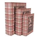 Clayre & Eef Opbergdoos Set van 3 Boeken 27/ 22 / 18 cm Bruin MDF