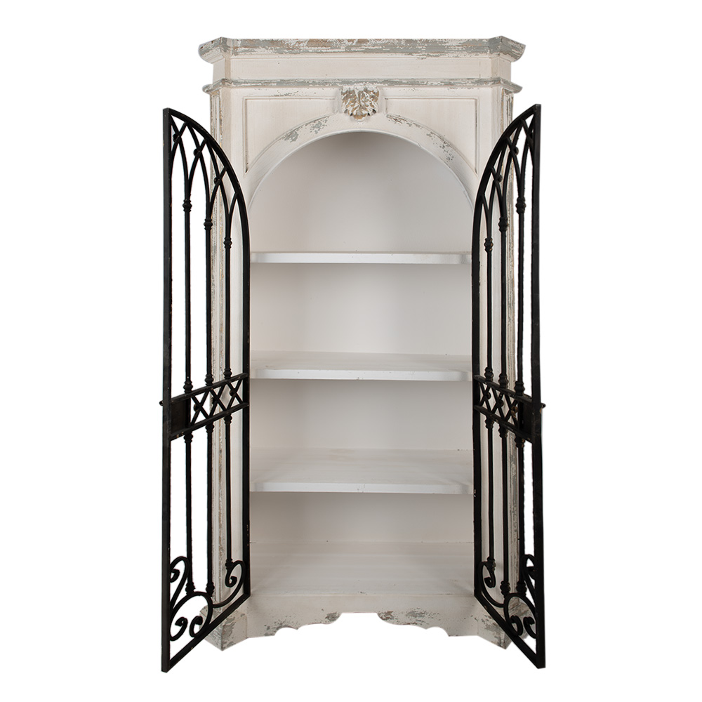 Kast 102X42X190 Cm Beige Hout-image