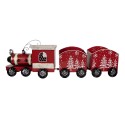 Clayre & Eef Weihnachtsdekorationsfigur Zug 64x13x21 cm Rot Metall