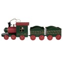 Clayre & Eef Weihnachtsdekorationsfigur Zug 65x13x23 cm Grün Metall