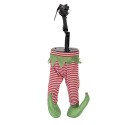Clayre & Eef Weihnachtsdekorationsfigur Elf 17x13x35 cm / 3xAA Rot Kunststoff