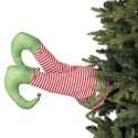 Clayre & Eef Weihnachtsdekorationsfigur Elf 17x13x35 cm / 3xAA Rot Kunststoff