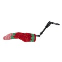 Clayre & Eef Weihnachtsdekorationsfigur Elf 15x10x39 cm / 3xAA Rot Kunststoff