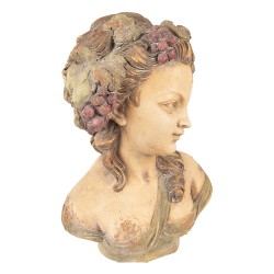 Clayre & Eef Büste Frau 24x18x28 cm Beige Keramik