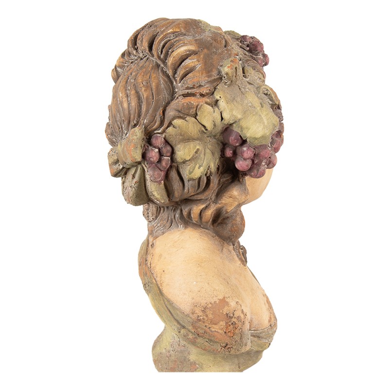 Clayre & Eef Büste Frau 24x18x28 cm Beige Keramik