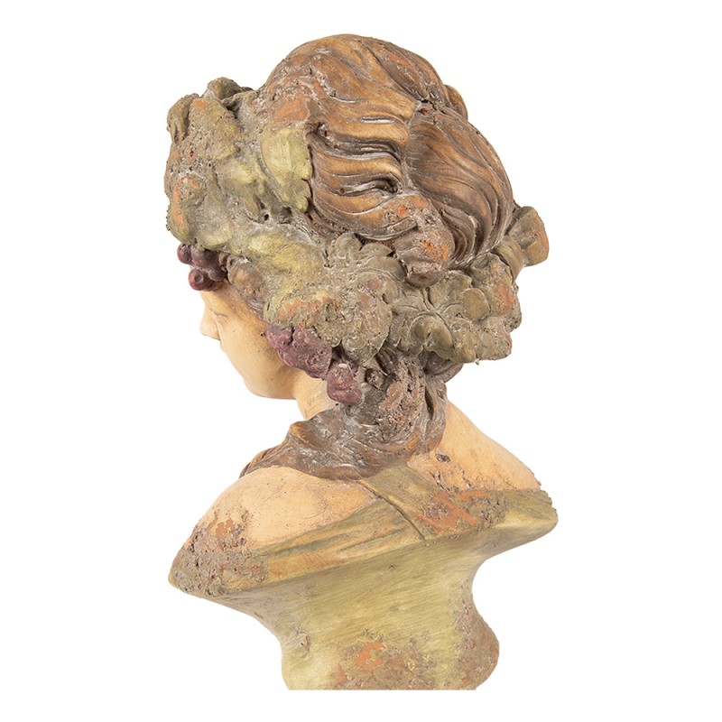 Clayre & Eef Büste Frau 24x18x28 cm Beige Keramik