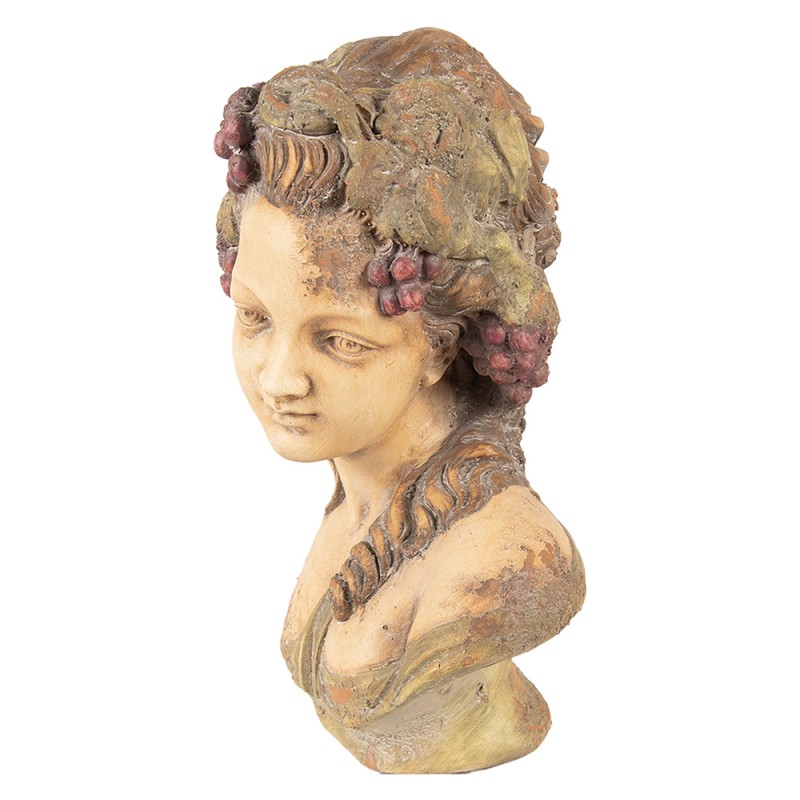 Clayre & Eef Büste Frau 24x18x28 cm Beige Keramik