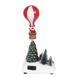 Clayre & Eef Weihnachtsdekoration mit LED-Beleuchtung und Musik Weihnachtsbaum 17x13x15/18 cm / 3xAA Grün Kunststoff