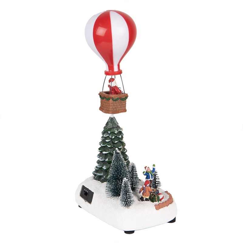 Clayre & Eef Weihnachtsdekoration mit LED-Beleuchtung und Musik Weihnachtsbaum 17x13x15/18 cm / 3xAA Grün Kunststoff