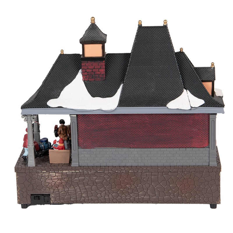 Clayre & Eef Weihnachtsdekoration mit LED-Beleuchtung und Musik Zug 32x16x30 cm / 3xAA Braun Kunststoff