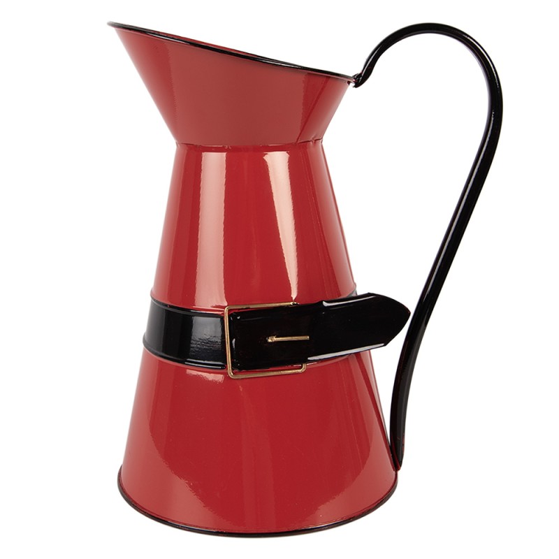 Clayre & Eef Dekoration Karaffe 22x17x27 cm Rot Metall