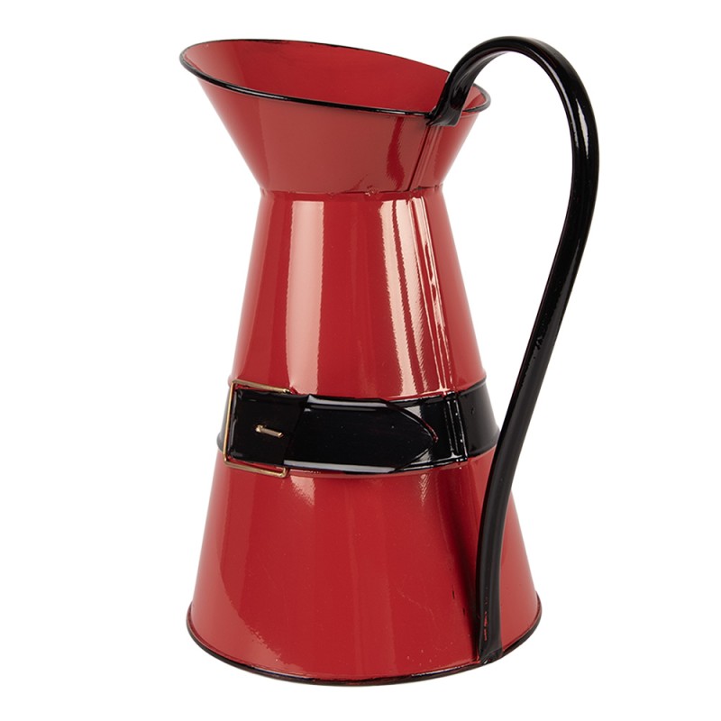 Clayre & Eef Dekoration Karaffe 22x17x27 cm Rot Metall