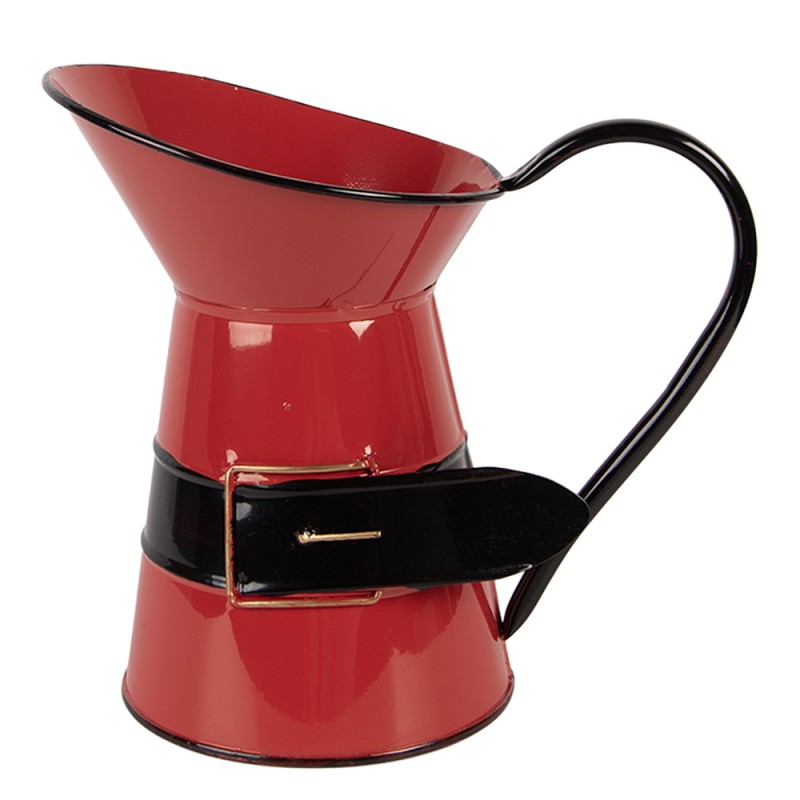 Clayre & Eef Dekoration Karaffe 19x12x18 cm Rot Metall