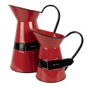 Clayre & Eef Dekoration Karaffe 19x12x18 cm Rot Metall