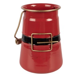 Clayre & Eef Dekoration Eimer 12x10x16 cm Rot Metall