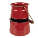 Clayre & Eef Dekoration Eimer 12x10x16 cm Rot Metall