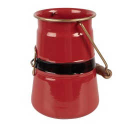 Clayre & Eef Dekoration Eimer 12x10x16 cm Rot Metall