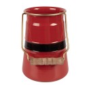 Clayre & Eef Dekoration Eimer 12x10x16 cm Rot Metall