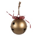 Clayre & Eef Dekoration Klingel Ø 24x30 cm Goldfarbig Metall
