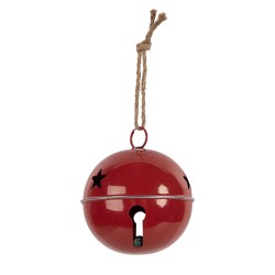 Clayre & Eef Dekoration Klingel Ø 20x23 cm Rot Metall