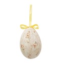 Clayre & Eef Easter ornament set of 6 Egg Ø 7x10 cm Multiple Plastic