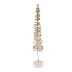 Clayre & Eef Weihnachtsdekorationsfigur Weihnachtsbaum Ø 5x25 cm Beige Holz