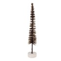 Clayre & Eef Statuetta decorativa di Natale Albero di Natale Ø 5x25 cm Marrone Legno