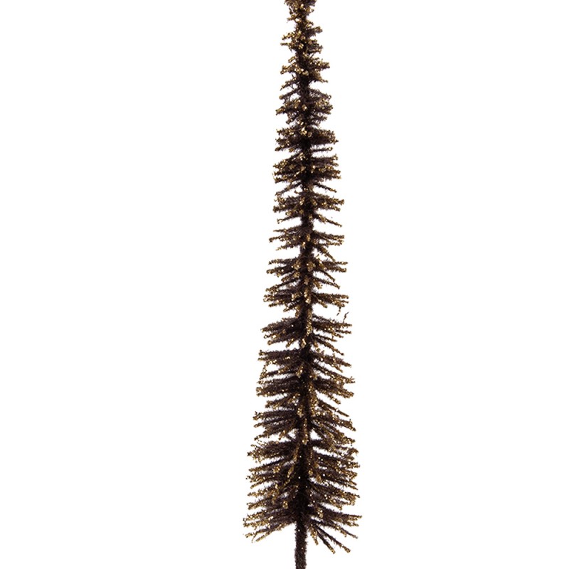 Clayre & Eef Statuetta decorativa di Natale Albero di Natale Ø 5x25 cm Marrone Legno
