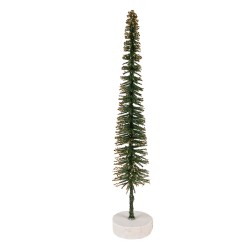 Clayre & Eef Weihnachtsdekorationsfigur Weihnachtsbaum Ø 5x25 cm Grün Holz