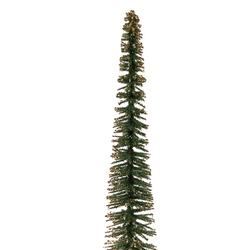 Clayre & Eef Weihnachtsdekorationsfigur Weihnachtsbaum Ø 5x25 cm Grün Holz