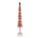 Clayre & Eef Décoration de Noël Image Sapin de Noël Ø 5x25 cm Rose Bois