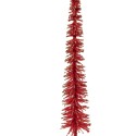 Clayre & Eef Décoration de Noël Image Sapin de Noël Ø 5x25 cm Rouge Bois