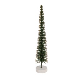 Clayre & Eef Weihnachtsdekorationsfigur Weihnachtsbaum Ø 6x30 cm Grün Holz
