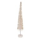 Clayre & Eef Statuetta decorativa di Natale Albero di Natale Ø 8x40 cm Beige Legno
