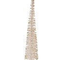 Clayre & Eef Statuetta decorativa di Natale Albero di Natale Ø 8x40 cm Beige Legno