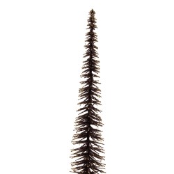 Clayre & Eef Décoration de Noël Image Sapin de Noël Ø 8x40 cm Marron Bois