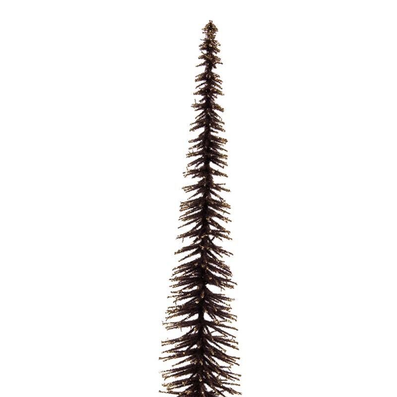 Clayre & Eef Weihnachtsdekorationsfigur Weihnachtsbaum Ø 8x40 cm Braun Holz