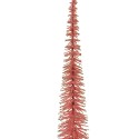 Clayre & Eef Kerstdecoratie Beeld Kerstboom Ø 8x40 cm Roze Hout