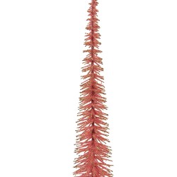 Clayre & Eef Kerstdecoratie Beeld Kerstboom Ø 8x40 cm Roze Hout