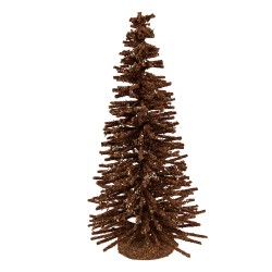 Clayre & Eef Christmas Decoration Figurine Christmas Tree Ø 14x25 cm Brown Wood