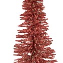 Clayre & Eef Décoration de Noël Image Sapin de Noël Ø 14x25 cm Rose Bois