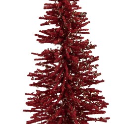 Clayre & Eef Christmas Decoration Figurine Christmas Tree Ø 14x25 cm Red Wood