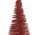 Clayre & Eef Weihnachtsdekorationsfigur Weihnachtsbaum Ø 17x30 cm Rosa Holz