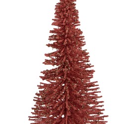 Clayre & Eef Christmas Decoration Figurine Christmas Tree Ø 17x30 cm Pink Wood