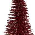 Clayre & Eef Décoration de Noël Image Sapin de Noël Ø 17x30 cm Rouge Bois